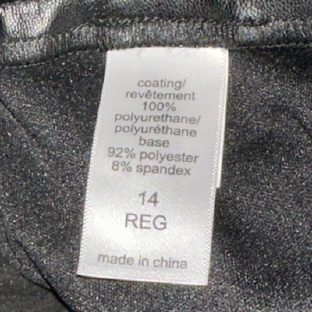Maurices Faux‎ Leather Womens Pants 14 Black Stretch Skinny Ankle Mid Rise NWOT - Picture 10 of 13